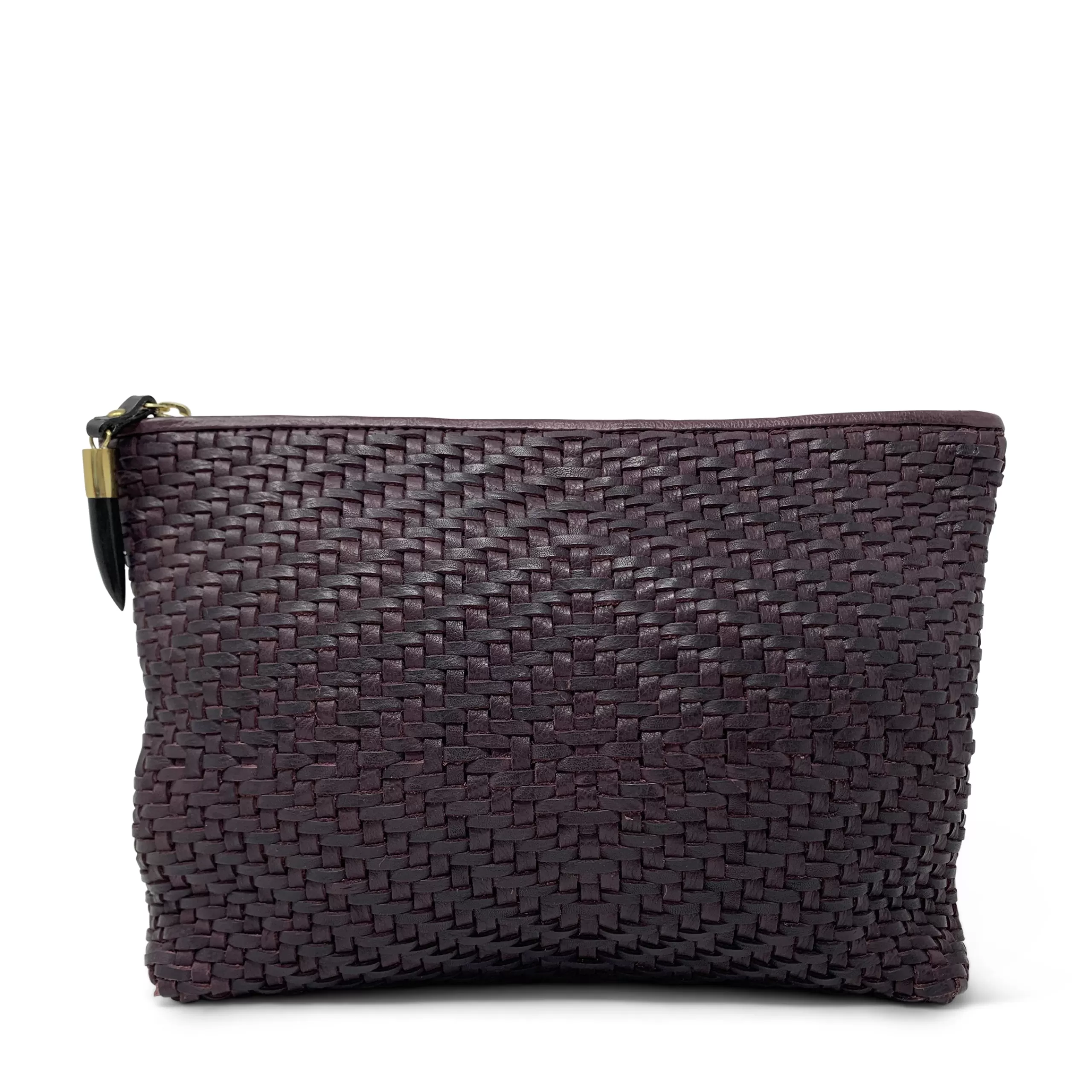 Kempton & Co Oxblood Woven - Medium Pouch | Pouches & Clutches