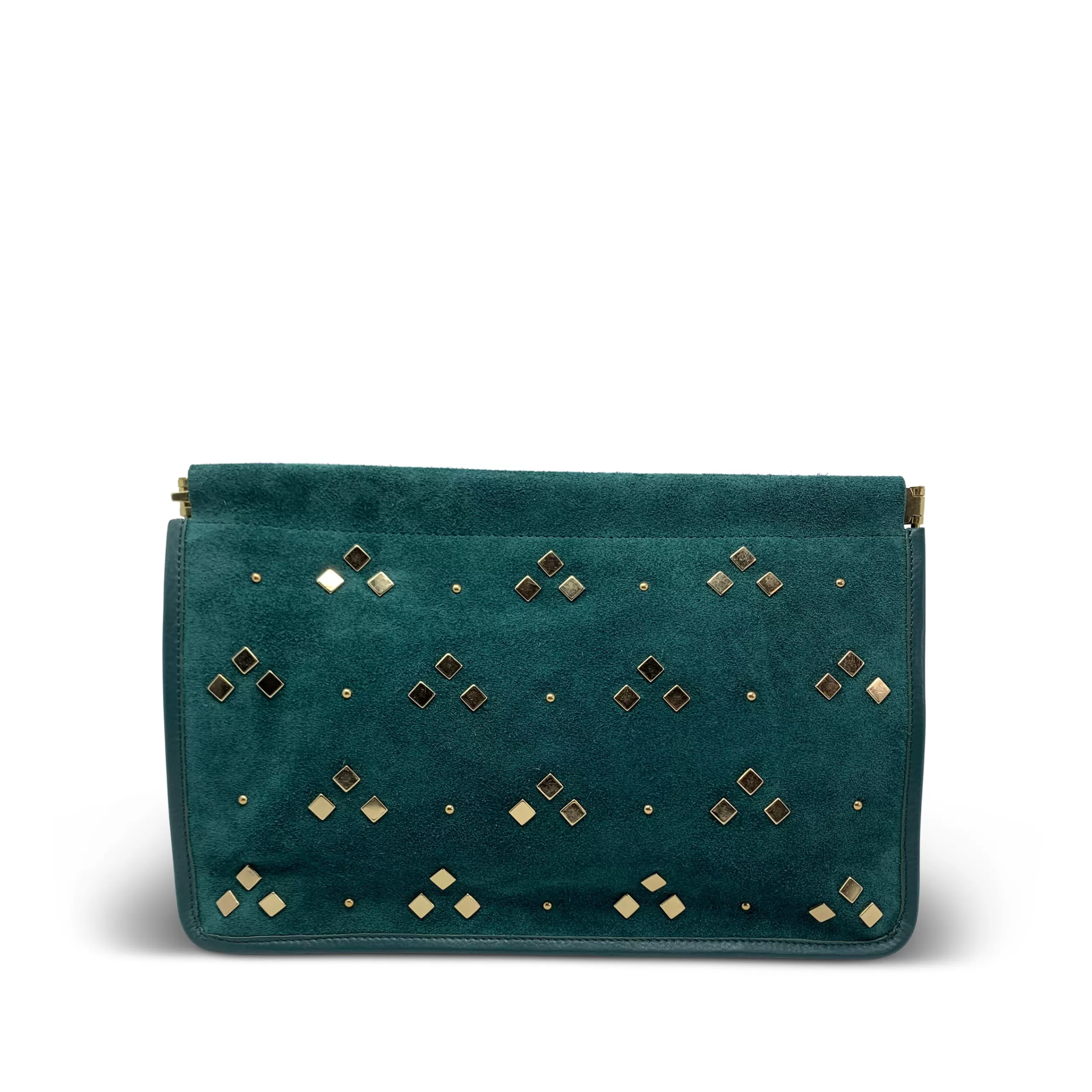 Kempton & Co Petrol Studded Clutch | Pouches & Clutches