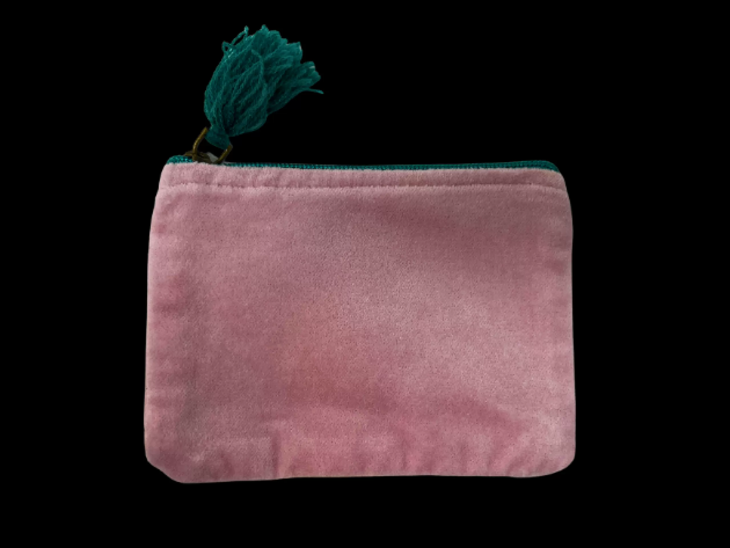 Kempton & Co Pink Velvet Pouch With Tassel | Pouches & Clutches