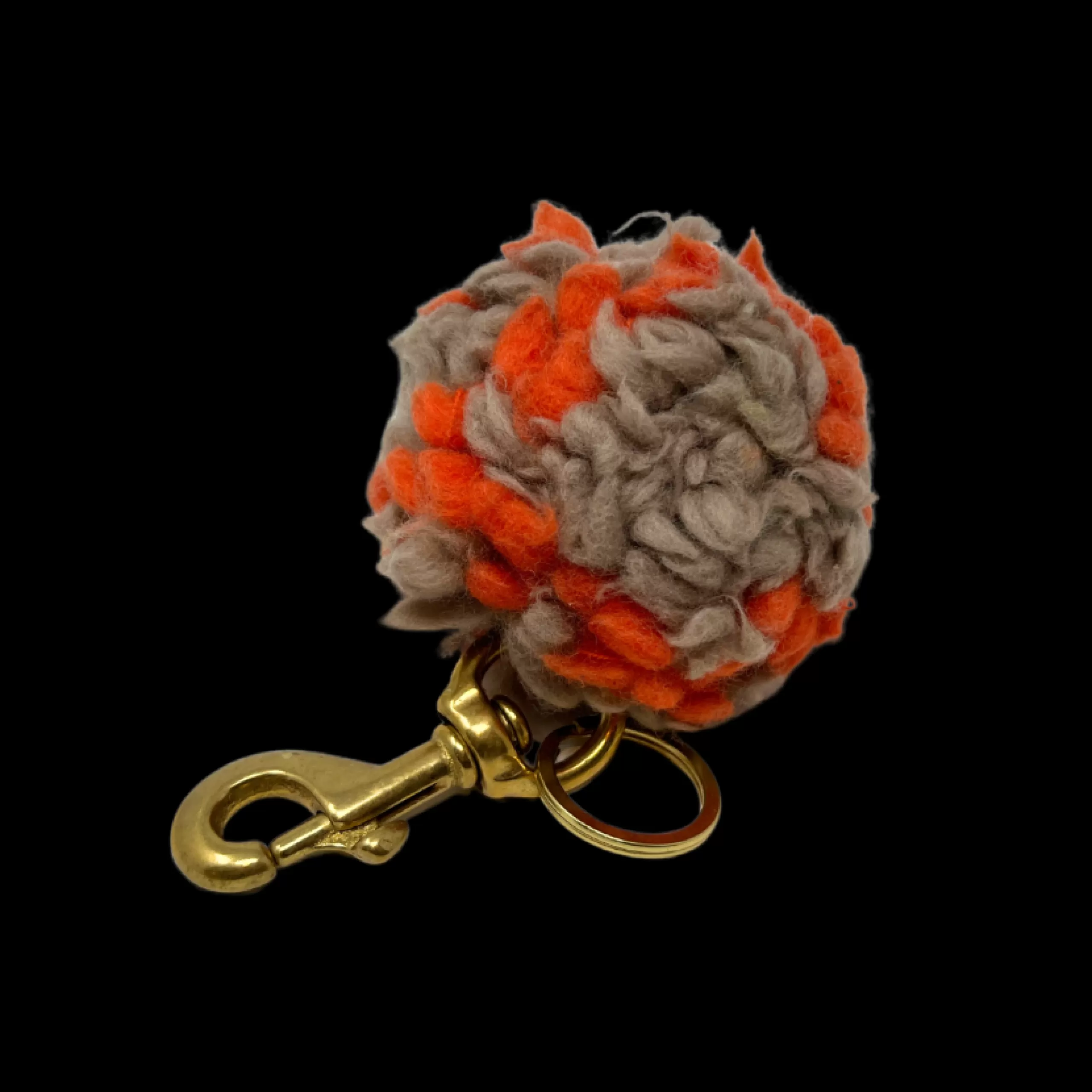 Kempton & Co Pom Pom Key Chain - Mrs. Orange/ Cafe Leche | Bag Tassels & Toggles