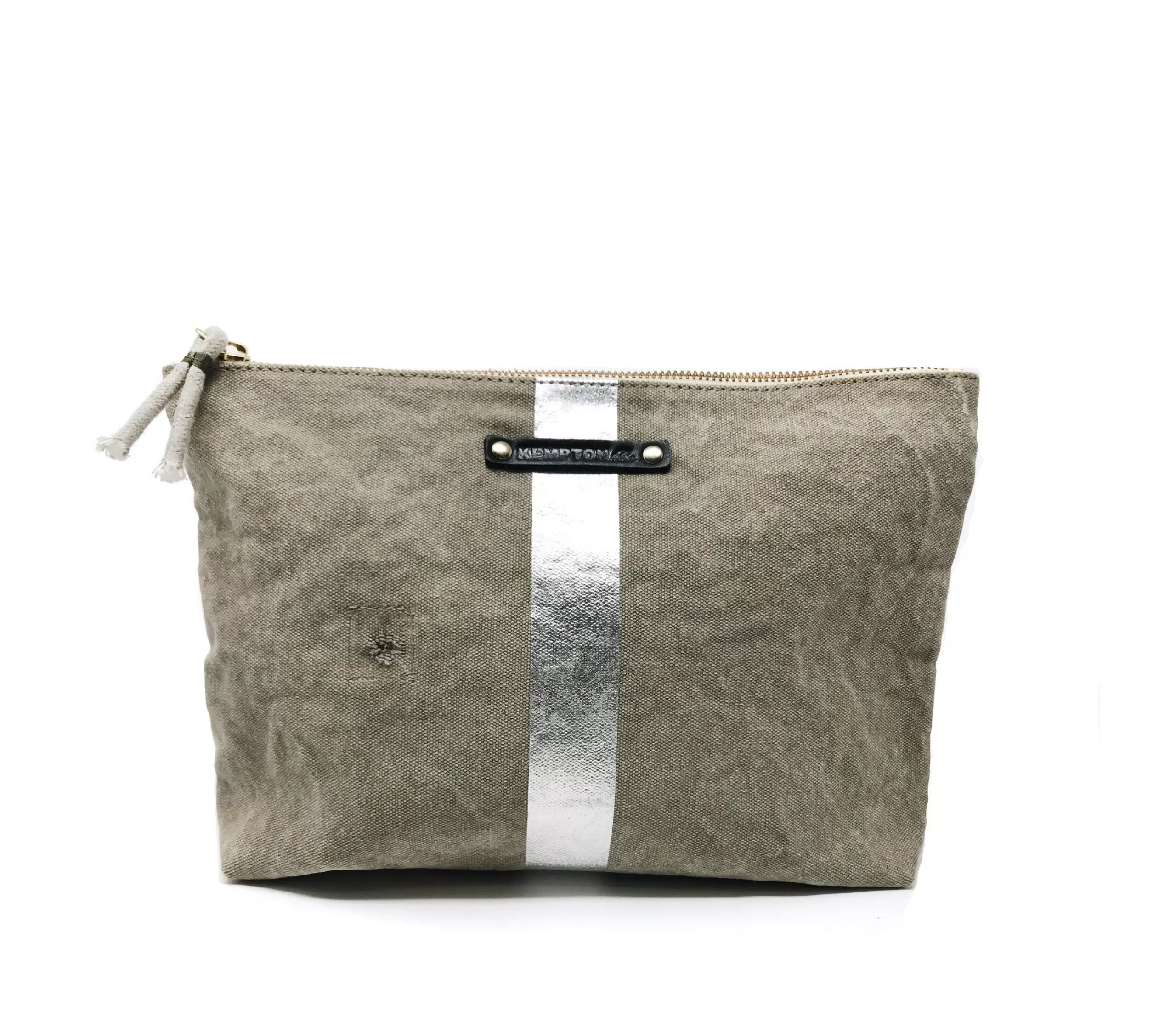 Kempton & Co Postal Silver Stripe Pouch | Beach Bags