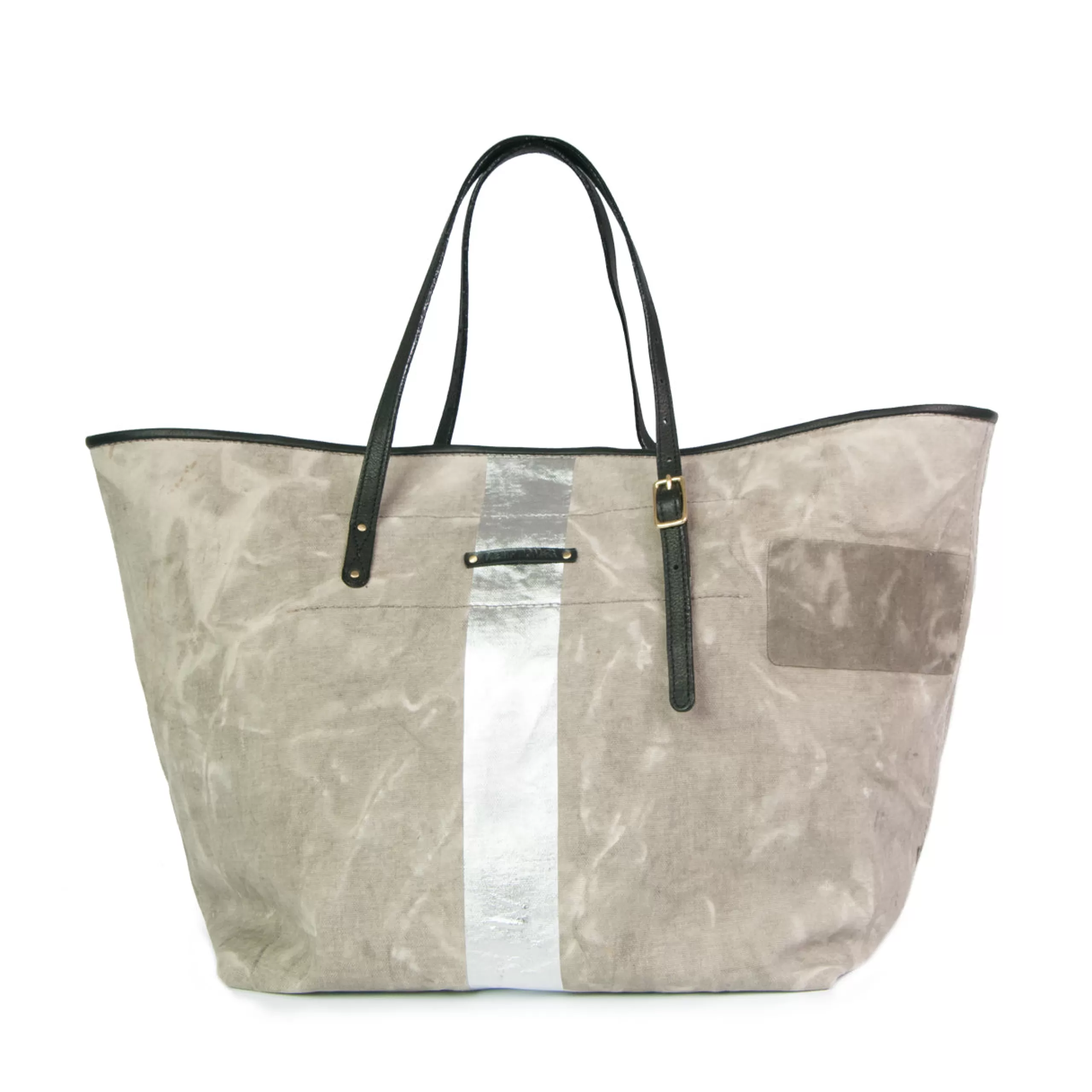 Kempton & Co Postal Silver Stripe Urban Beach Tote | Large Bags