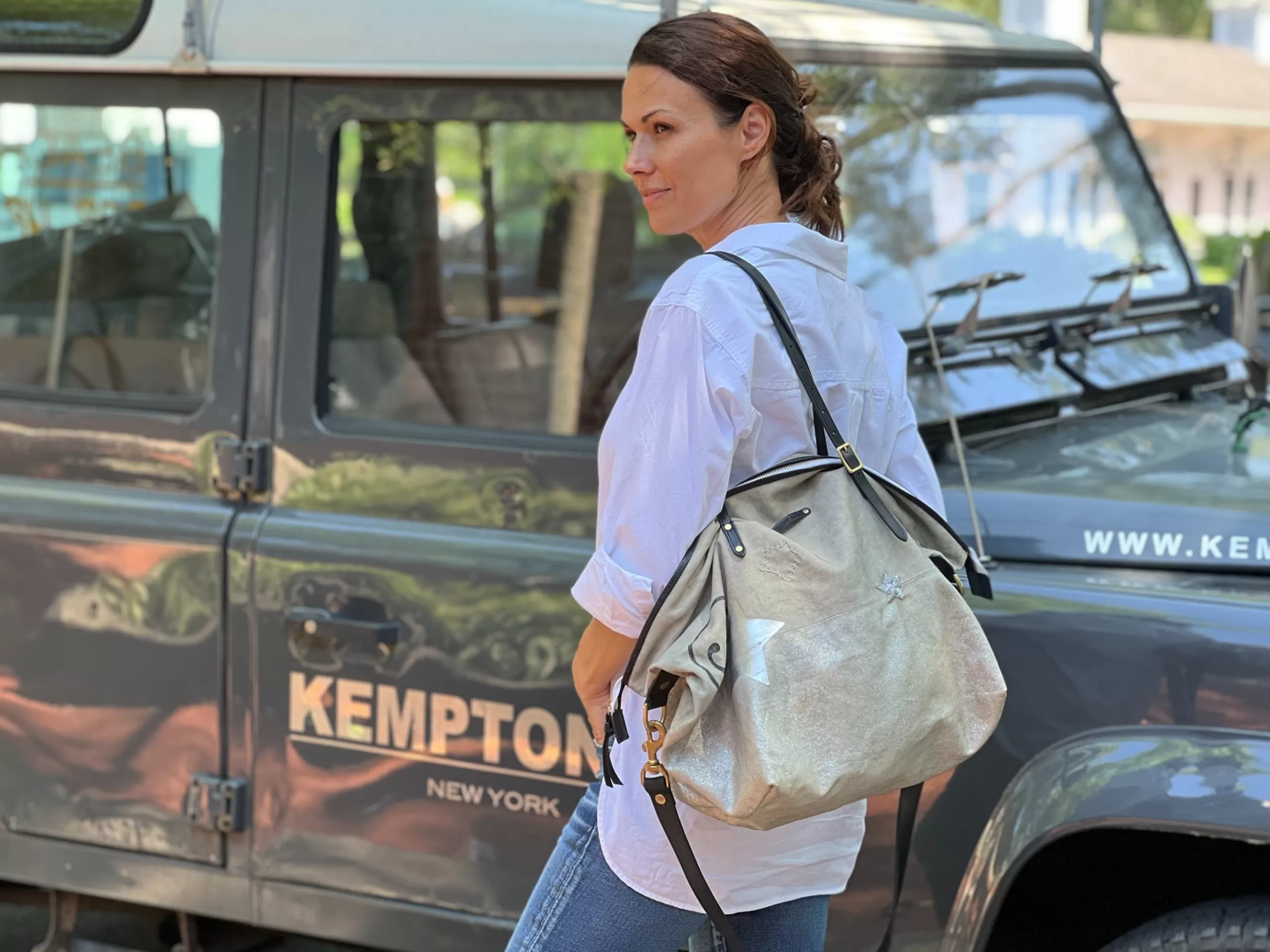 Kempton & Co Postal Star Emb Crossbody | Beach Bags