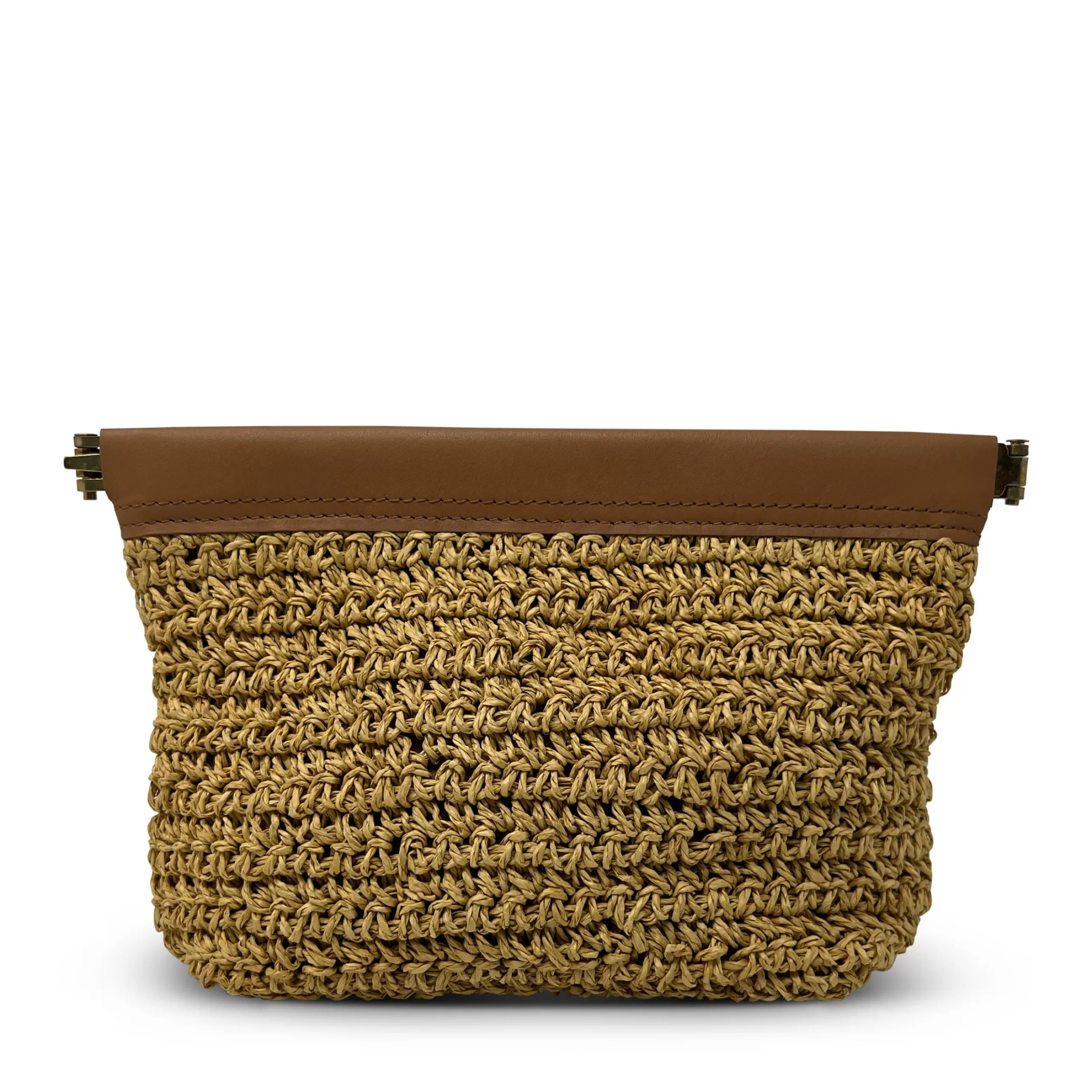 Kempton & Co Raffia Make Up Snap Pouch | Pouches & Clutches