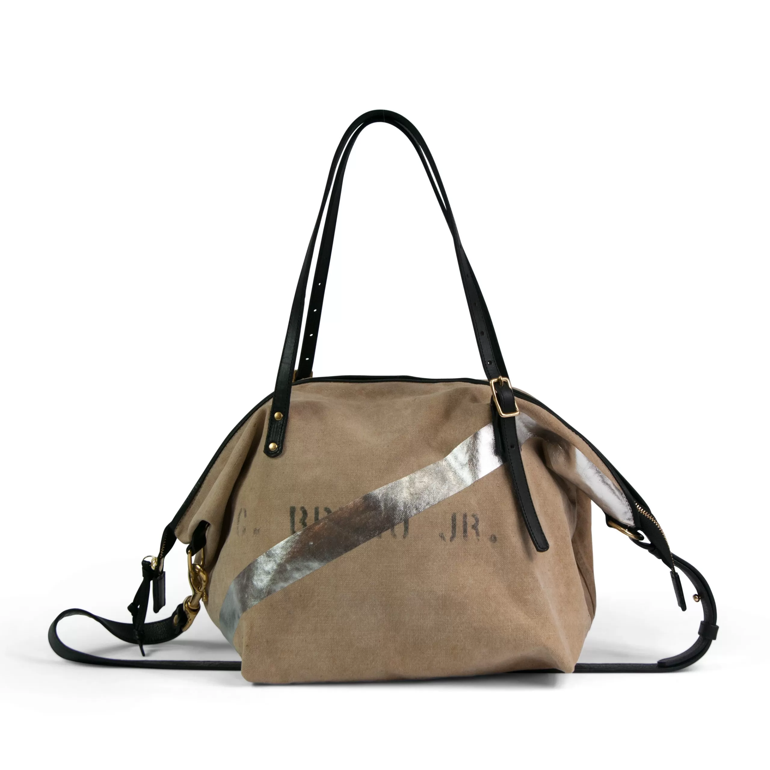 Kempton & Co Safari Silver Stripe Crossbody - Large | Diaper Bags