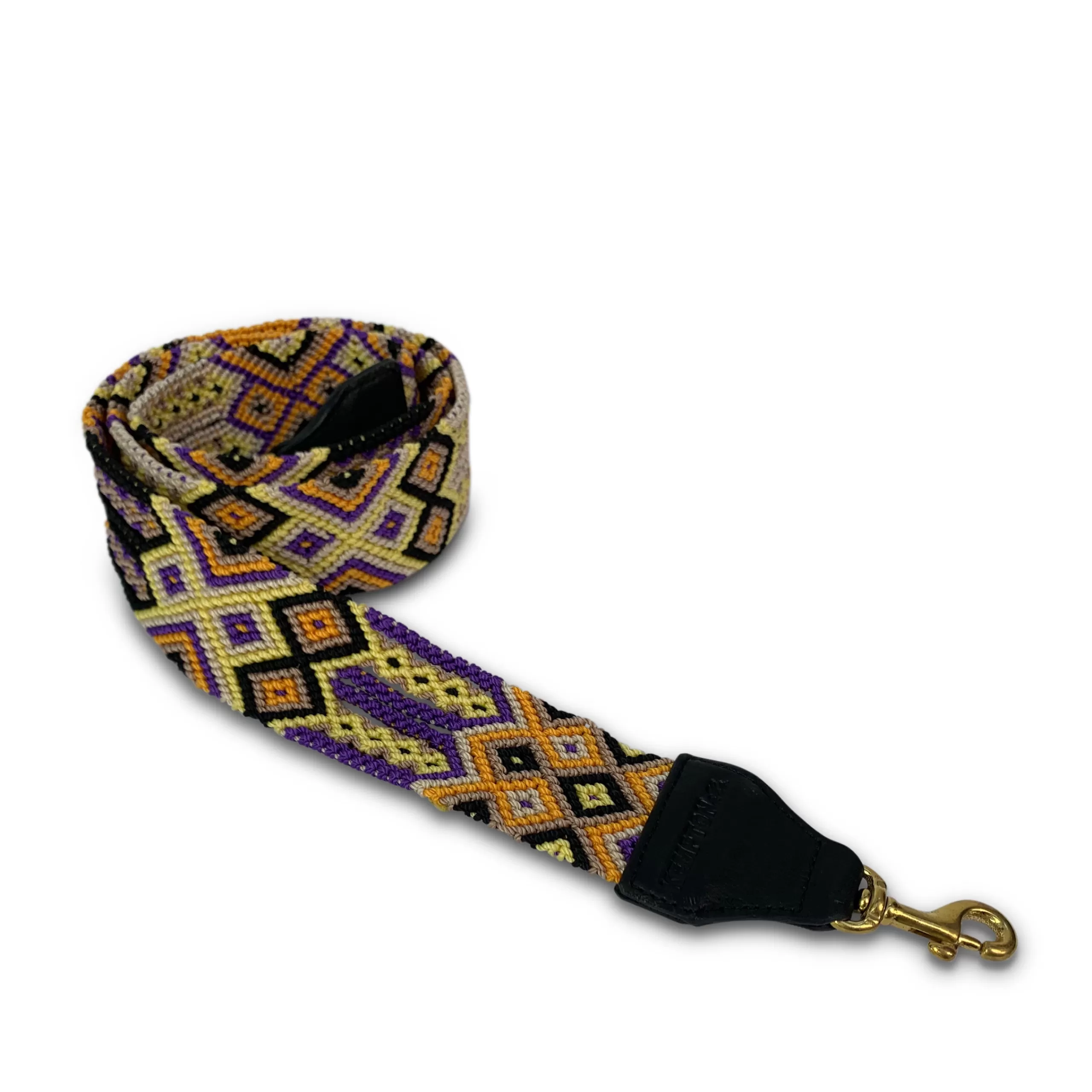 Kempton & Co Saffron And Purple Bag Strap | Bag Straps