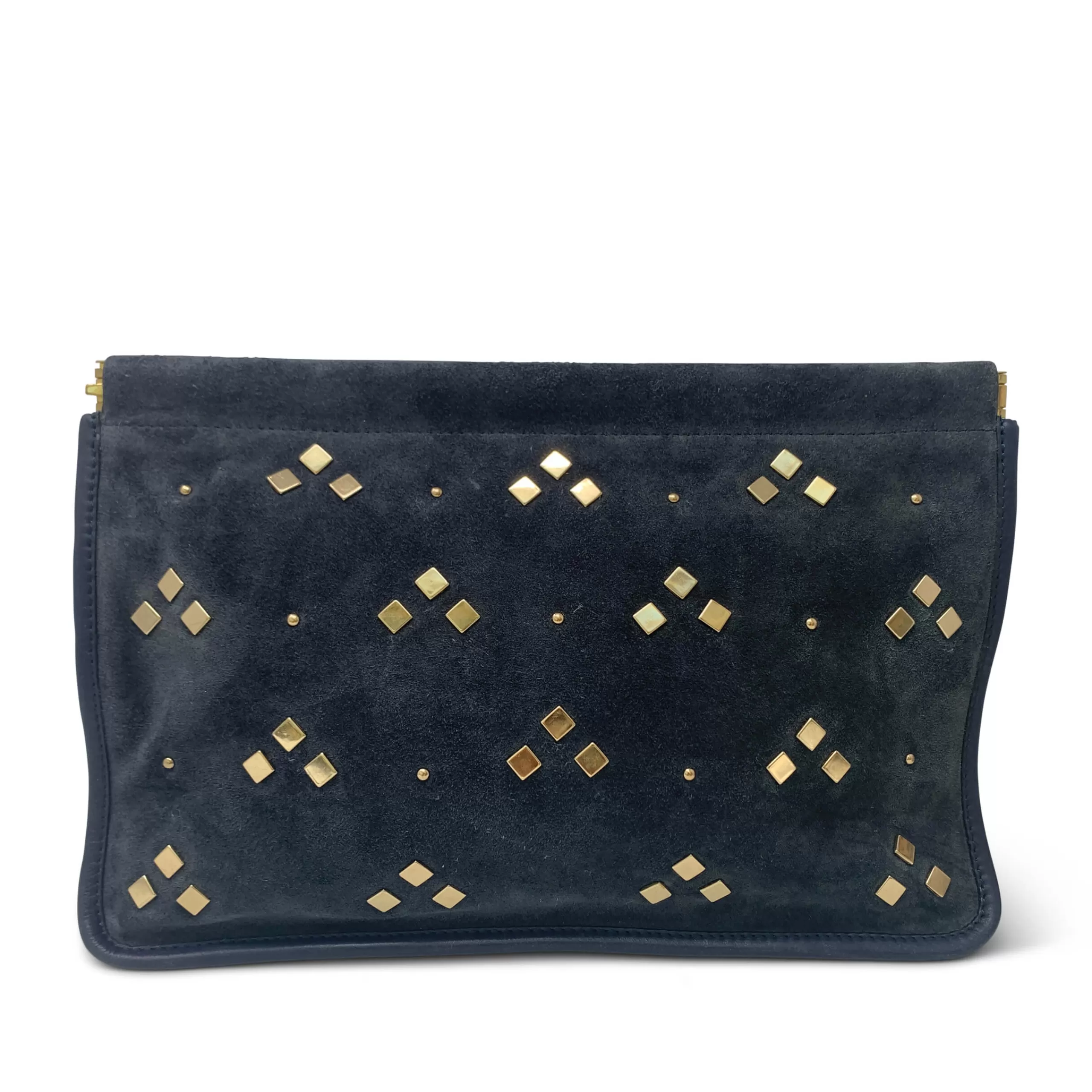 Kempton & Co Sample - Washed Navy Stud Snap Clutch | Pouches & Clutches