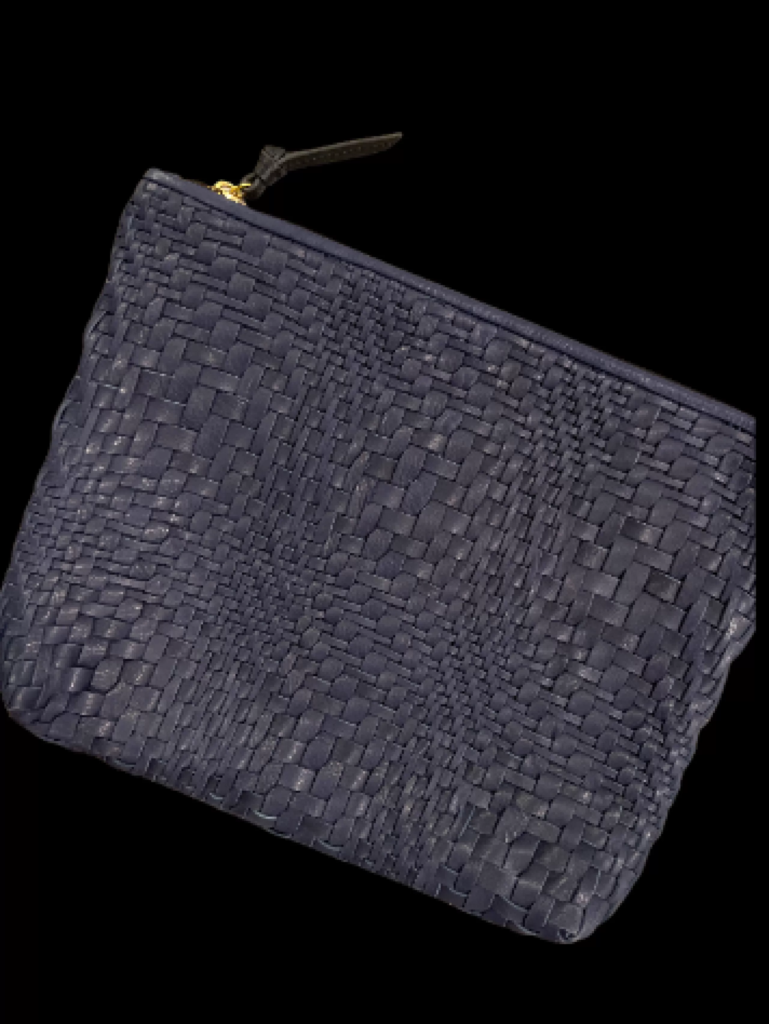 Kempton & Co Sample Navy Vari Weave Medium Pouch | Pouches & Clutches