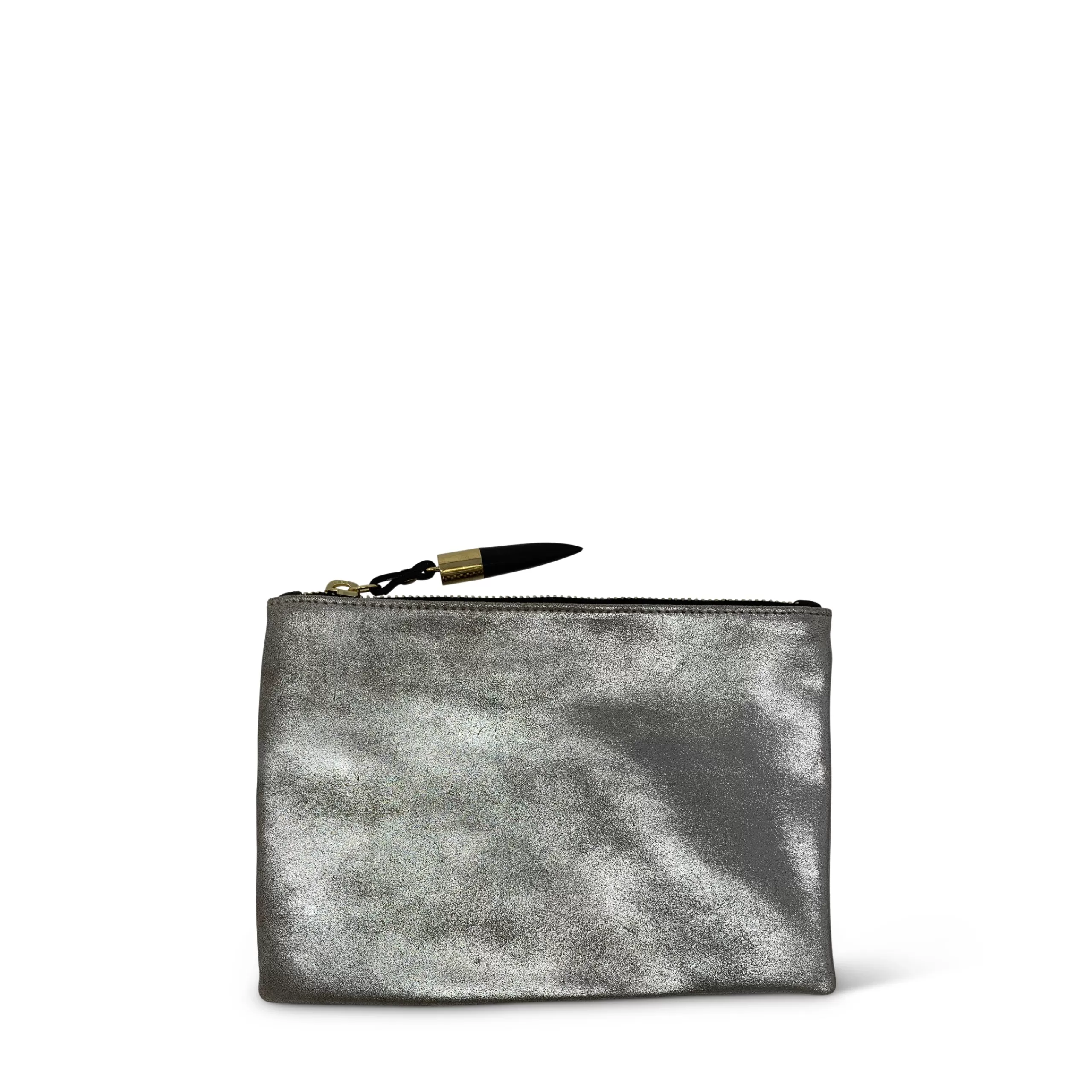 Kempton & Co Silver Distressed Small Pouch | Pouches & Clutches