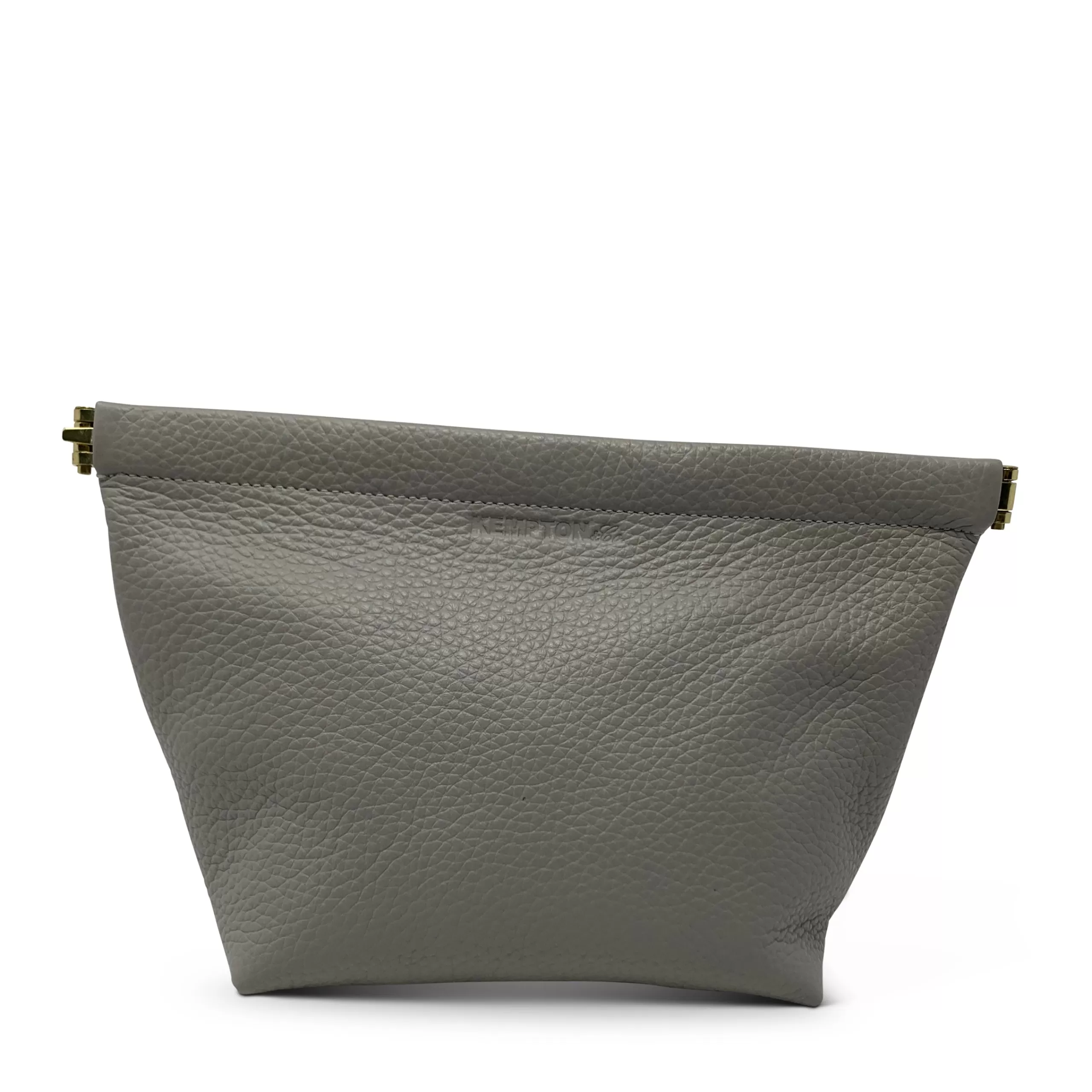 Kempton & Co Silver Grey Snap Makeup Bag | Cosmetic & Make Up Bags