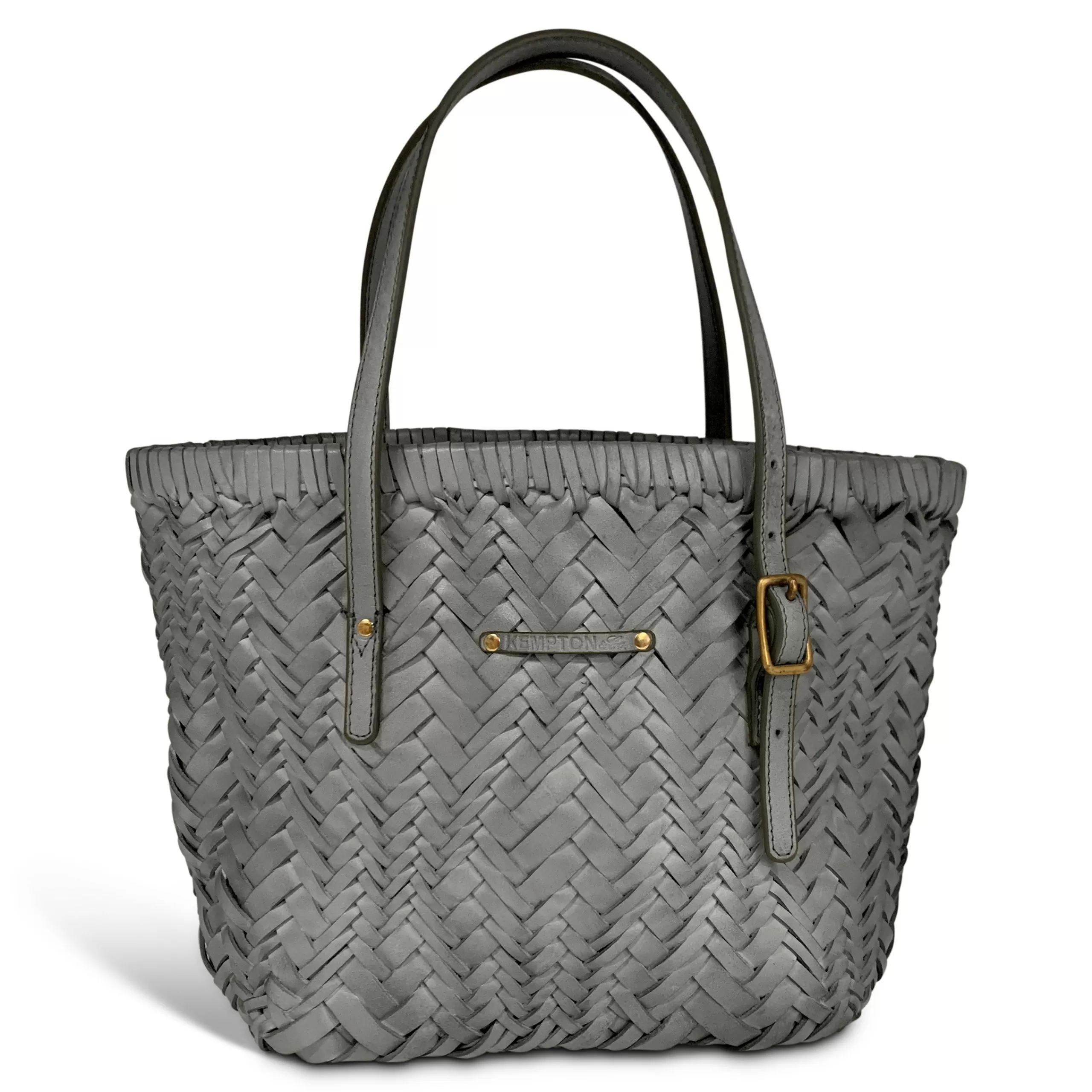 Kempton & Co Smoke Variegated Weave Leather Tote | Totes