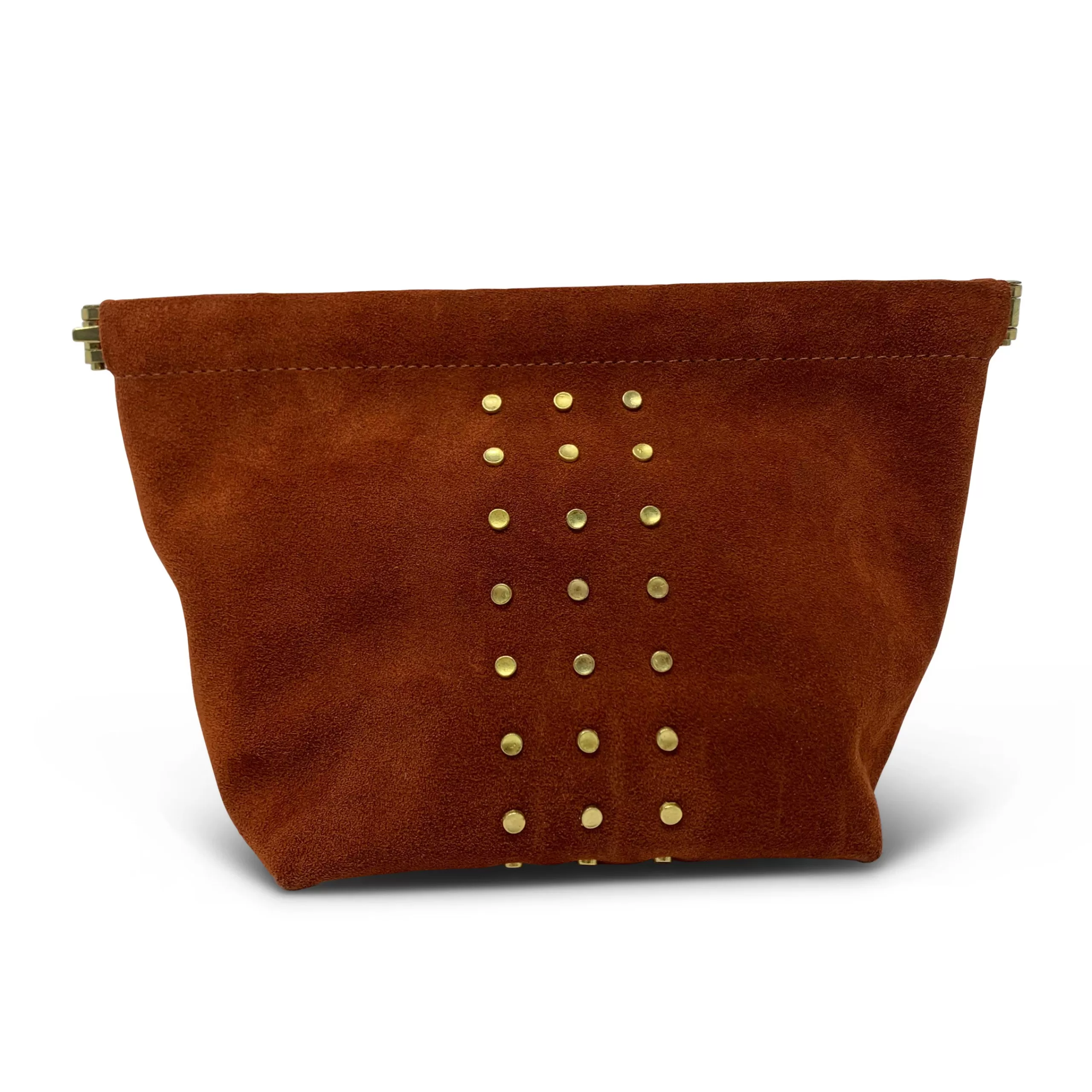 Kempton & Co Snap Make Up Bag - Rust Stud | Cosmetic & Make Up Bags