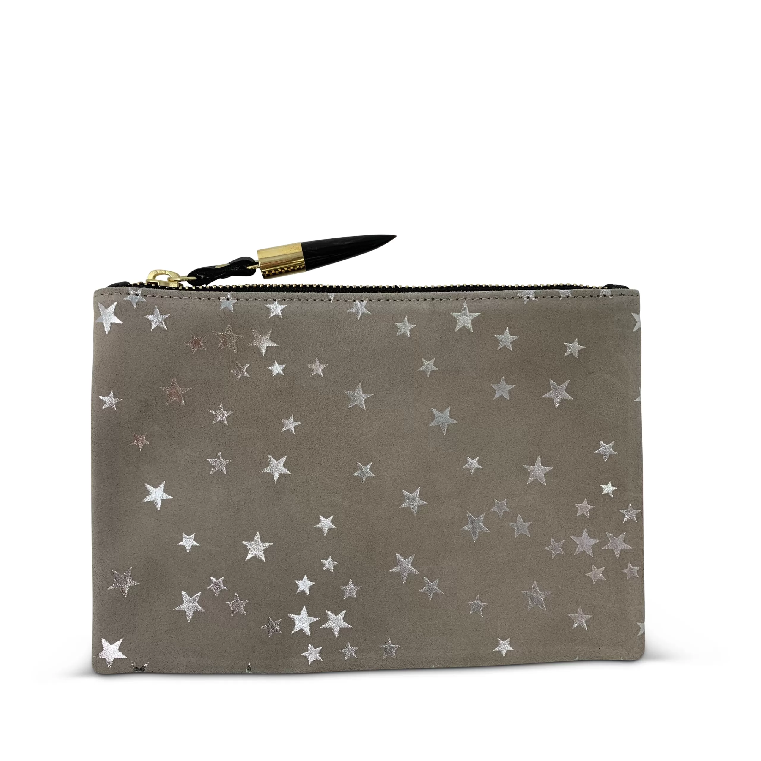 Kempton & Co Taupe Star Small Pouch | Pouches & Clutches