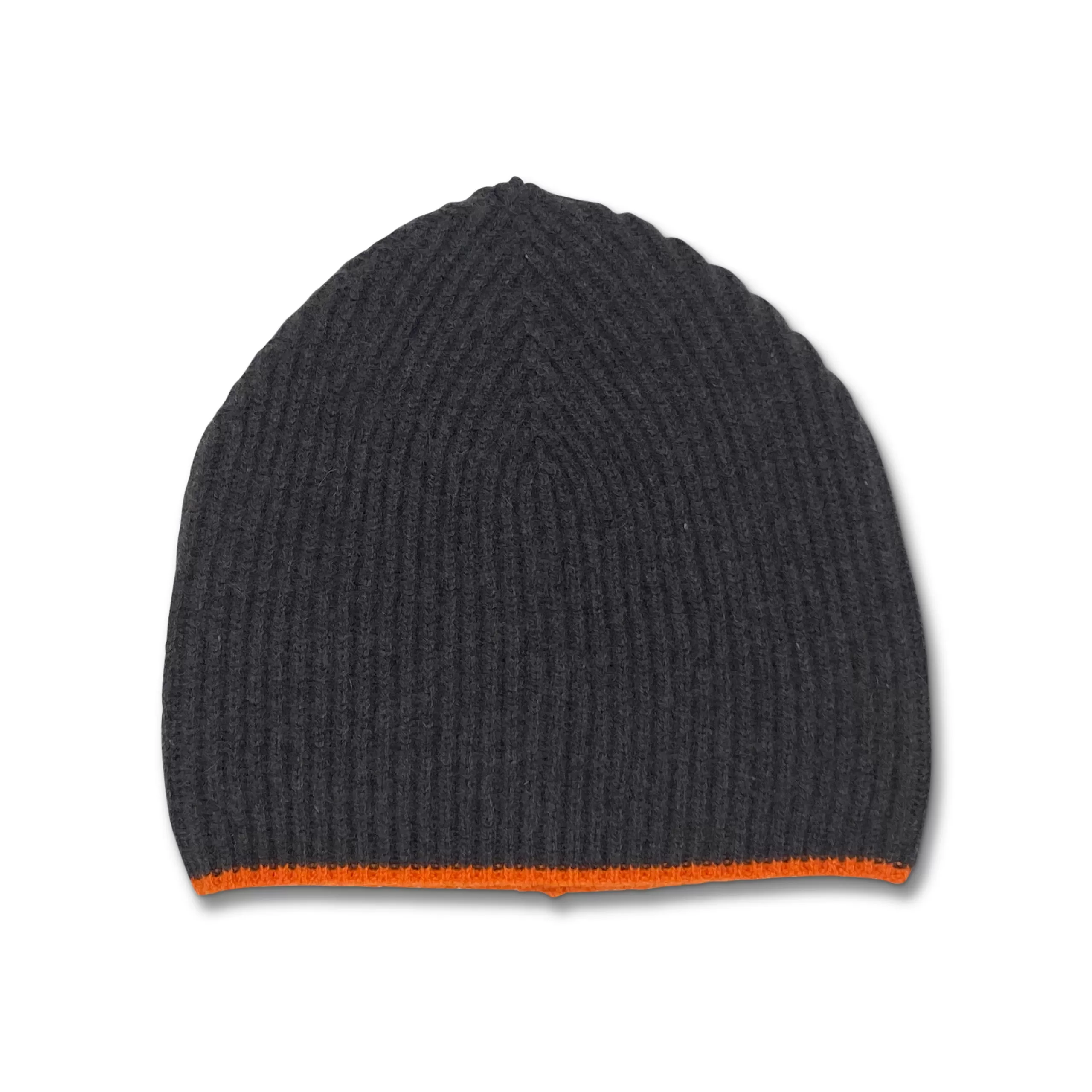 Kempton & Co Tipped Ribbed Beanie -Mink And Neon Orange | Hats