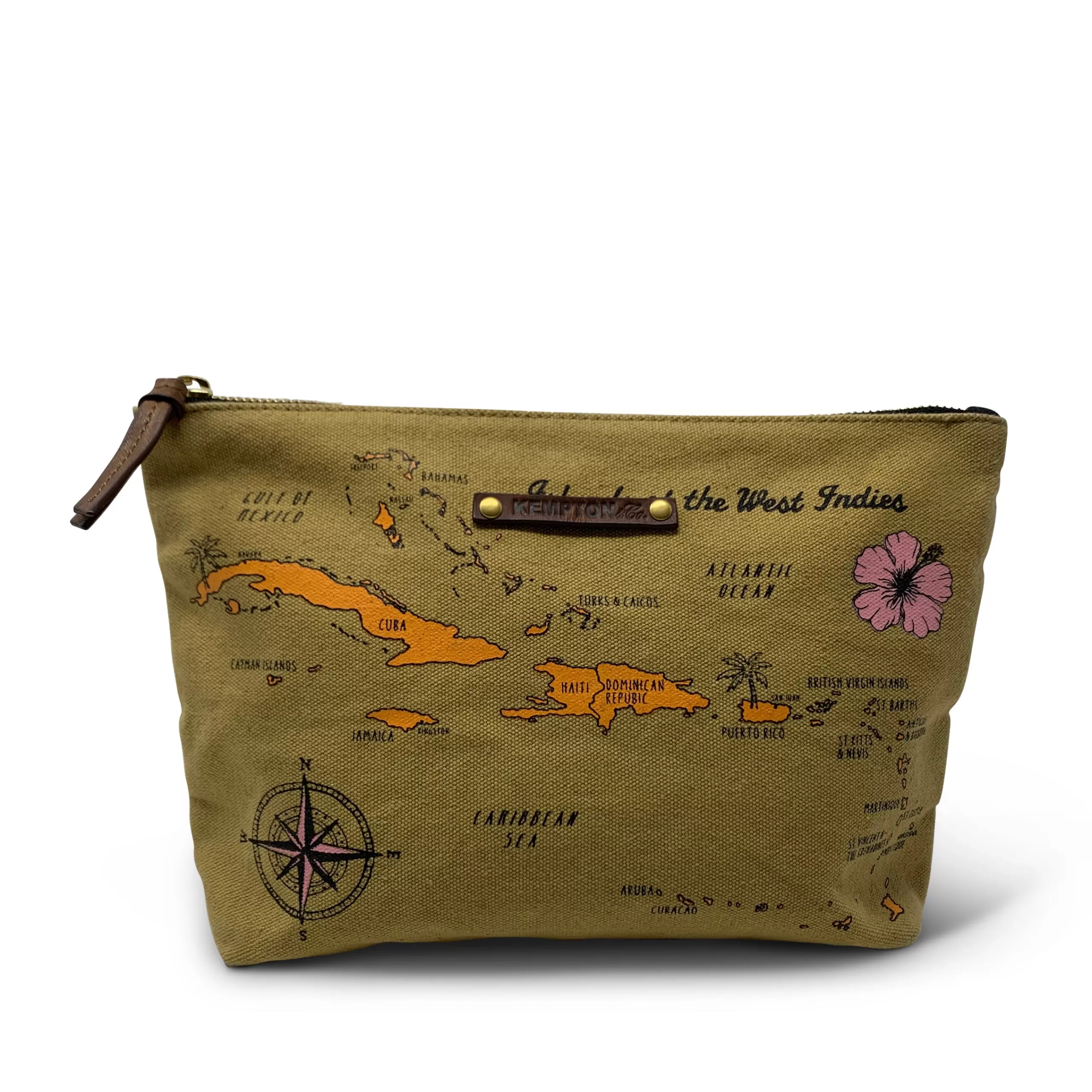 Kempton & Co Vintage Map Print Canvas Pouch | Pouches & Clutches