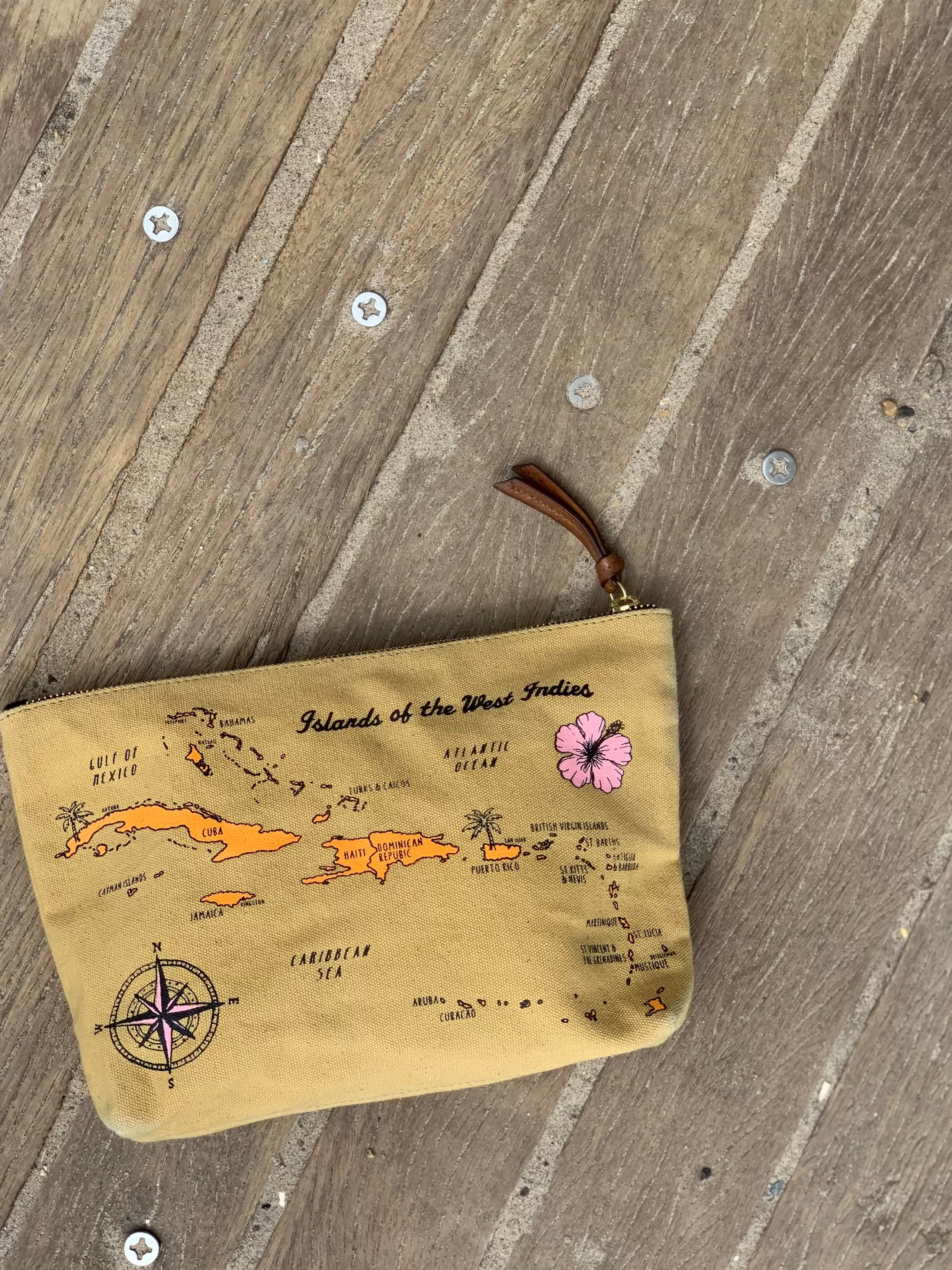 Kempton & Co Vintage Map Print Canvas Pouch | Pouches & Clutches